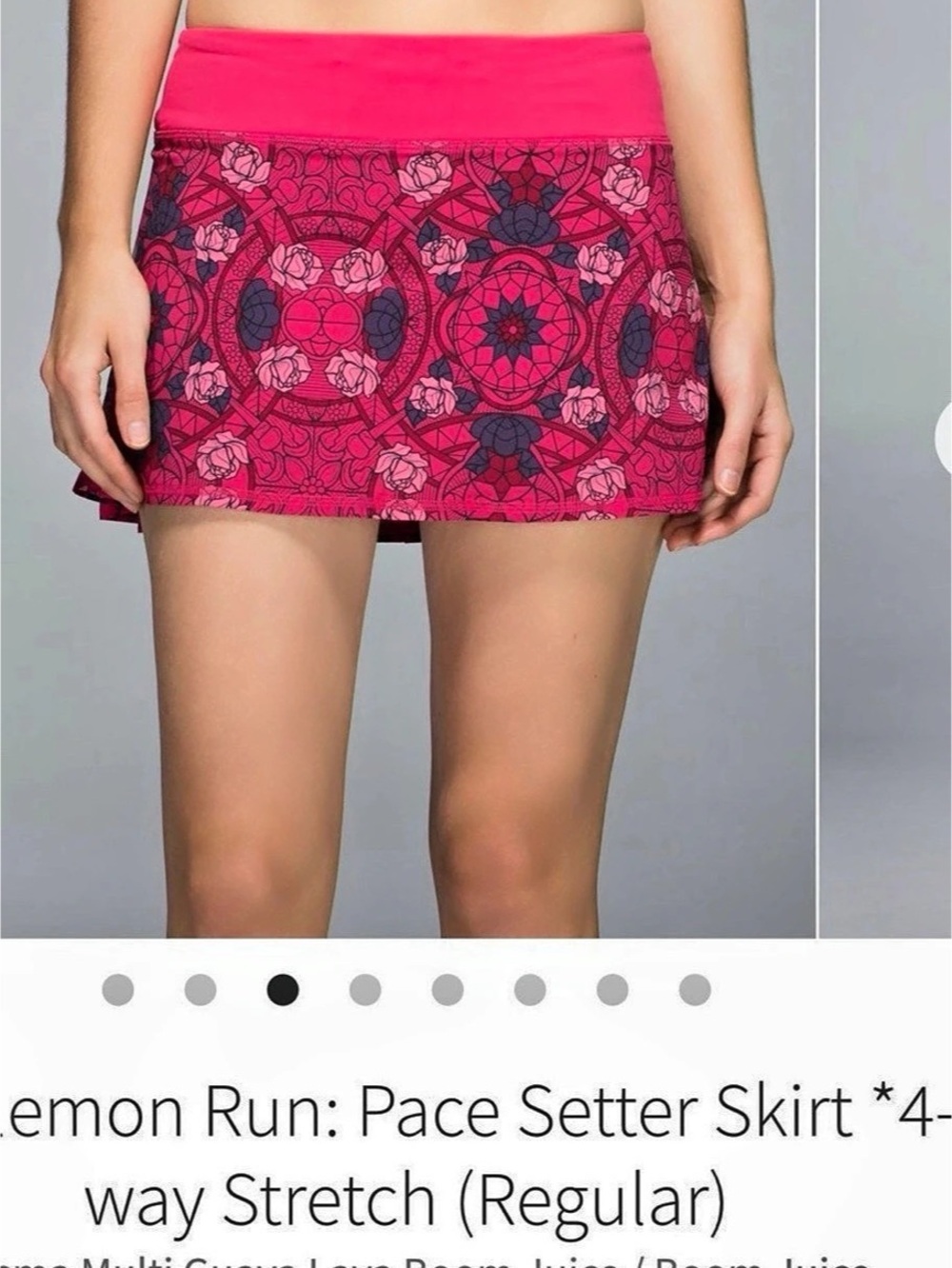 lululemon Pace Setter Skirt Printed Mini Skirt Size 4 Like New Rare